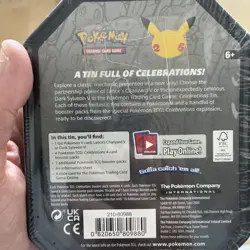 Pokemon Cards 25th Anniversary Celebrations Tin Packs Sealed Dark Sylveon 820650809880 - Image 3