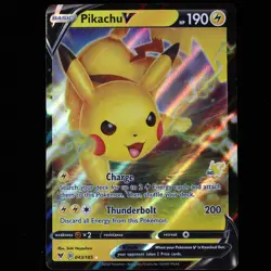 Pokemon TCG Pikachu V 043/185 Vivid Voltage Holo Rare Card 2020 LP+ - Image 1