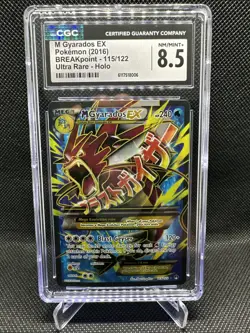 M Gyarados EX 115/122 Breakpoint Ultra Rare Full Art Holo Pokemon Card - Image 1