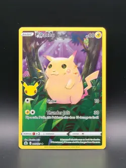 Pokemon TCG Pikachu 005/025 Celebrations Anniversary Holo Rare Card English - Image 1