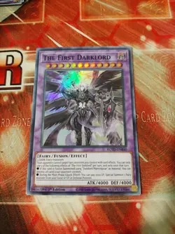 Yu-Gi-Oh! SUPER RARE CARD THE FIRST DARKLORD ROTD-EN040 1ST NM - Image 1