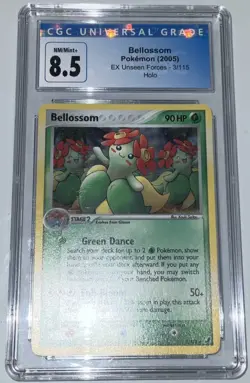 CGC 8.5 Bellossom EX Unseen Forces 3/115 Holo Regular Pokemon Card PSA BGS 2005 - Image 2