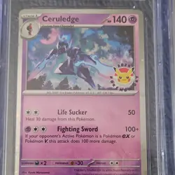 Pokemon Ceruledge 040/091 SV: Paldean Fates Stamped Rare Holo English Card - Image 1