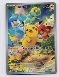 Pikachu - Holo Promo SV: Scarlet & Violet Promo Cards 027 MP DAMAGE - Image 1