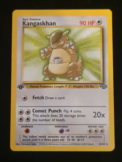 Kangaskhan 21/64 Jungle Non Holo Pokemon Card - NM - Image 1