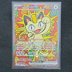 Pokemon Meowth EX Full Art Rare POR 121/088 Basic 170 HP English Card - Image 1