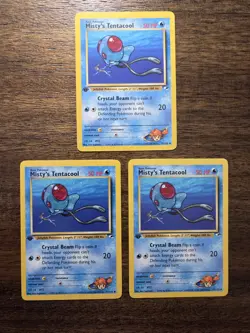Misty's Tentacool #57 1st Edition Gym Heroes LP (SINGLE CARD) - Image 1