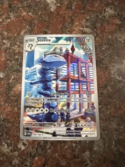 Pokemon TCG Steelix Paradox Rift Holo Card 208/182 Illustration Rare - Image 1