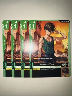 Gundam Card Game Heero Yuy ST02-010 C X4 Playset TCG CCG English - Image 1