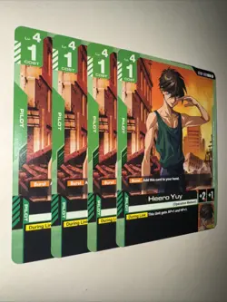 Gundam Card Game Heero Yuy ST02-010 C X4 Playset TCG CCG English - Image 2