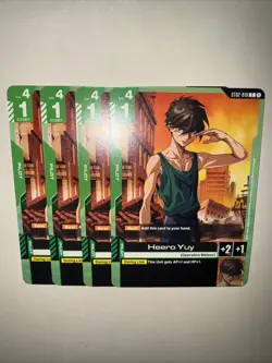 Gundam Card Game Heero Yuy ST02-010 C X4 Playset TCG CCG English - Image 5