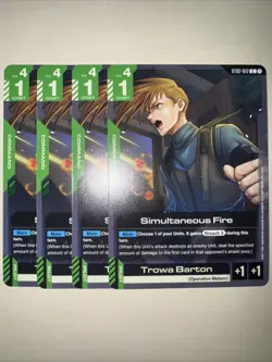 Gundam TCG Simultaneous Fire ST02-012 X4 Playset Card Game CCG English - Image 1
