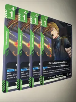 Gundam TCG Simultaneous Fire ST02-012 X4 Playset Card Game CCG English - Image 2