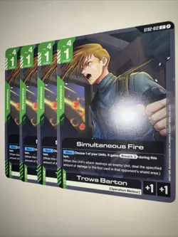 Gundam TCG Simultaneous Fire ST02-012 X4 Playset Card Game CCG English - Image 3