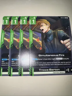 Gundam TCG Simultaneous Fire ST02-012 X4 Playset Card Game CCG English - Image 4