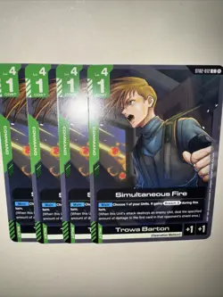 Gundam TCG Simultaneous Fire ST02-012 X4 Playset Card Game CCG English - Image 5