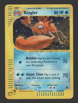 Kingler Holo Expedition 15/165 ENG - Pokemon Card Rare - Image 1
