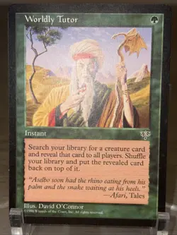 MTG - Magic The Gathering - Worldly Tutor - Mirage LP (B) - Image 2
