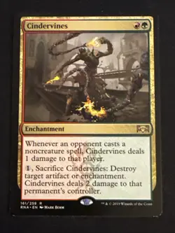 1x Cindervines (161) Ravnica Allegiance LP MTG Magic the Gathering x1 MKE - Image 1