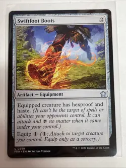 MTG Swiftfoot Boots Foundations #258 Uncommon - Image 1