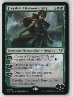 Freyalise, Llanowar's Fury 290 Rare Commander Masters Near Mint - Image 1