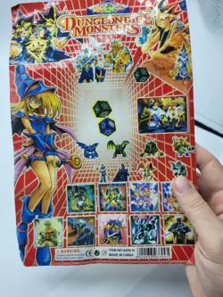 Dungeon Dice Monsters Yu Gi Oh! Holographic Caricature Dragon Card & 4 Figures - Image 3