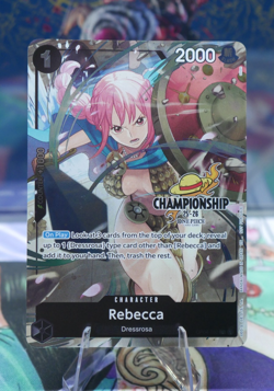 One Piece TCG Rebecca OP04-092 Championship 25-26 Promo Card Celebration Pack EN - Image 1