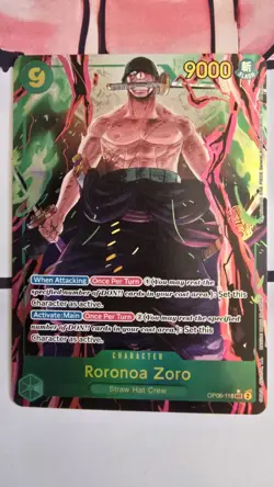 One Piece Wings of the Captain Roronoa Zoro OP06-118 Secret Rare SEC Alt Art ENG - Image 1
