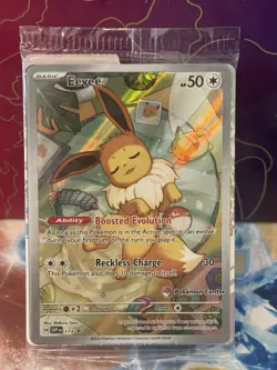 Pokemon Eevee SVP 173 Pokemon Center Stamped Prismatic Evolutions Promo Sealed - Image 1