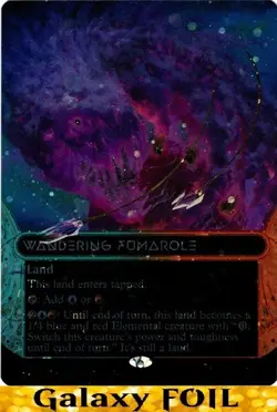 1x - Wandering Fumarole - GALAXY FOIL BORDERLESS #135 - Stellar Sights - NM MTG - Image 1