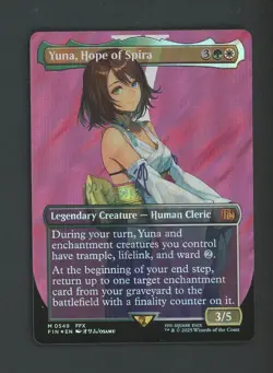 2025 MTG Final Fantasy EN Borderless Surge Foil #0549 Yuna Hope of Spira - Image 1