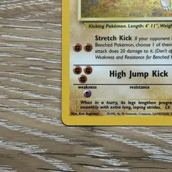 Pokemon TCG Hitmonlee 7/62 Fossil Set Holo Rare Card Vintage WOTC 1999 LP - Image 5