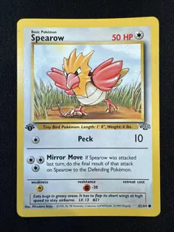 Pokemon TCG Jungle Spearow Card 62/64 Regular Common 1st Edition NP - Image 1