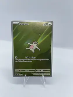Pokemon TCG Slakoth 212/191 Illustration Rare Full Art Holo Surging Sparks Card - Image 1