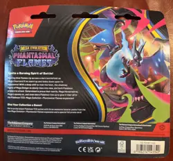 Pokemon Mega Evolution Phantasmal Flames Booster Pack Set w/ Weavile Promo Card - Image 2