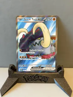 Pokemon TCG Great Tusk EX Scarlet Violet Holo Ultra Rare Card 230/198 Full Art - Image 1