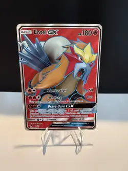 Entei GX - 71/73 - Full Art Ultra Rare Holo Shining Legends Pokemon Card - Image 1