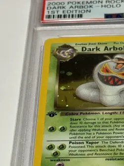 2000 Pokemon Team Rocket Dark Arbok Holo 1st Edition Card #2 Mint PSA 9 SWIRL - Image 3