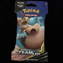 Pokemon Team Up Sleeved Booster Pack,2019 Printed USA Pokemon Cards - Image 1