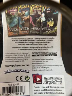 Pokemon Team Up Sleeved Booster Pack,2019 Printed USA Pokemon Cards - Image 4