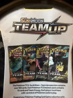 Pokemon Team Up Sleeved Booster Pack,2019 Printed USA Pokemon Cards - Image 5