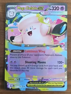 Pokemon Mega Clefable EX 031/088 Stage 1 Perfect Order POR EN Full Holo Card - Image 1