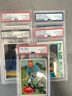 Lot of (5) Singed Cards Graded 2/ Lary Goosage - Image 1