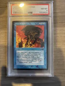 1996 MTG Alliances Force of Will PSA 8 NM-MT - Image 1