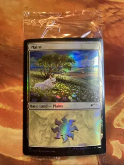 MTG Sealed Foil Plains (547) Secret Lair Drop: Promo Near-Mint Basic Land!! - Image 1