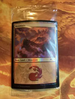 MTG Sealed Foil Mountain (567) Secret Lair Drop: Promo Near-Mint Basic Land!! - Image 1