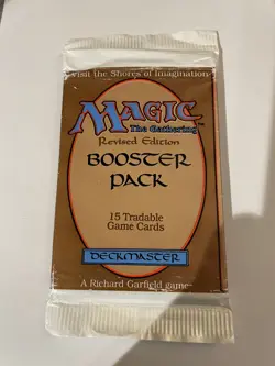 Magic: The Gathering Revised booster pack, unsearched - see photos for condition - Image 1