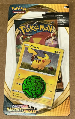Pokemon TCG Sword & Shield Darkness Ablaze Booster Pack Pikachu + Coin SWSH039 - Image 3