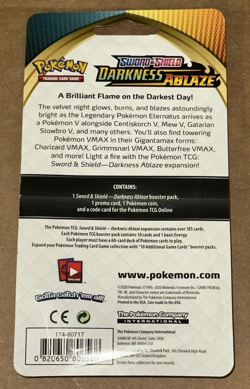 Pokemon TCG Sword & Shield Darkness Ablaze Booster Pack Pikachu + Coin SWSH039 - Image 4