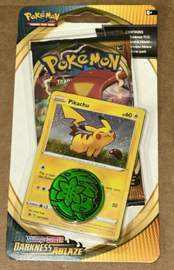Pokemon TCG Sword & Shield Darkness Ablaze Booster Pack Pikachu + Coin SWSH039 - Image 5